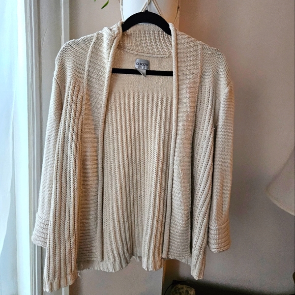 Chico's Sweaters - Chico's sz 3 / XL light knit open cardigan